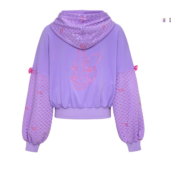 Disney Crowned Athletics DAISY DUCK WOMEN'S ZIPPER HOODIE L/XL - Picture 3 of 5